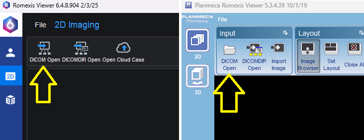 Romexis Dicom Import